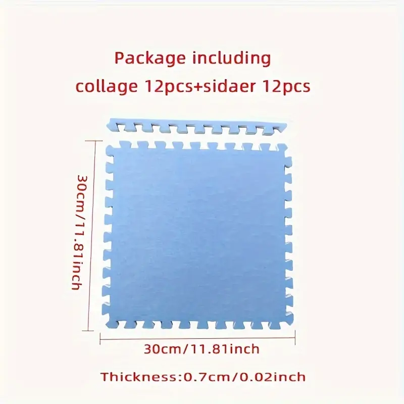 12pcs Pink Plush Riddle Foam Floor Cushion For The Girl's Room, Square Interlocking Cushion, Fluffy Area Cushion, Protective Non-slip Cushion Foam, Floor Cushion, Living Room Nursery Room Decoration, 