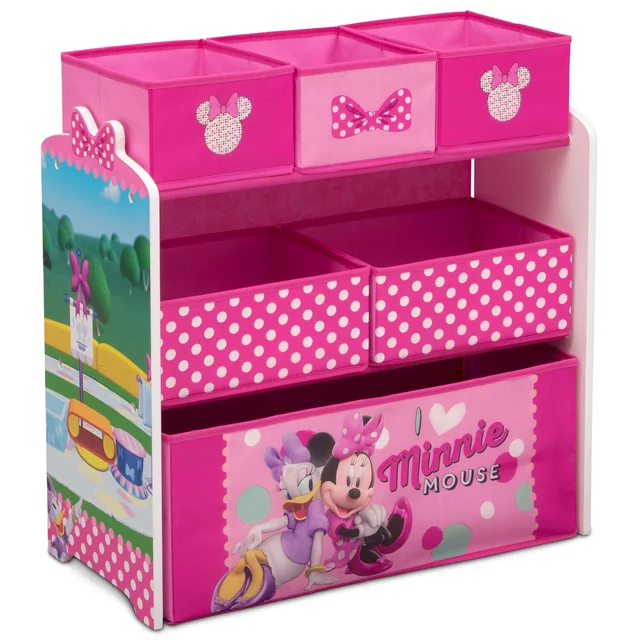 Disney Minnie Mouse 6 Bin Design and Store Toy Organizer by Delta Children